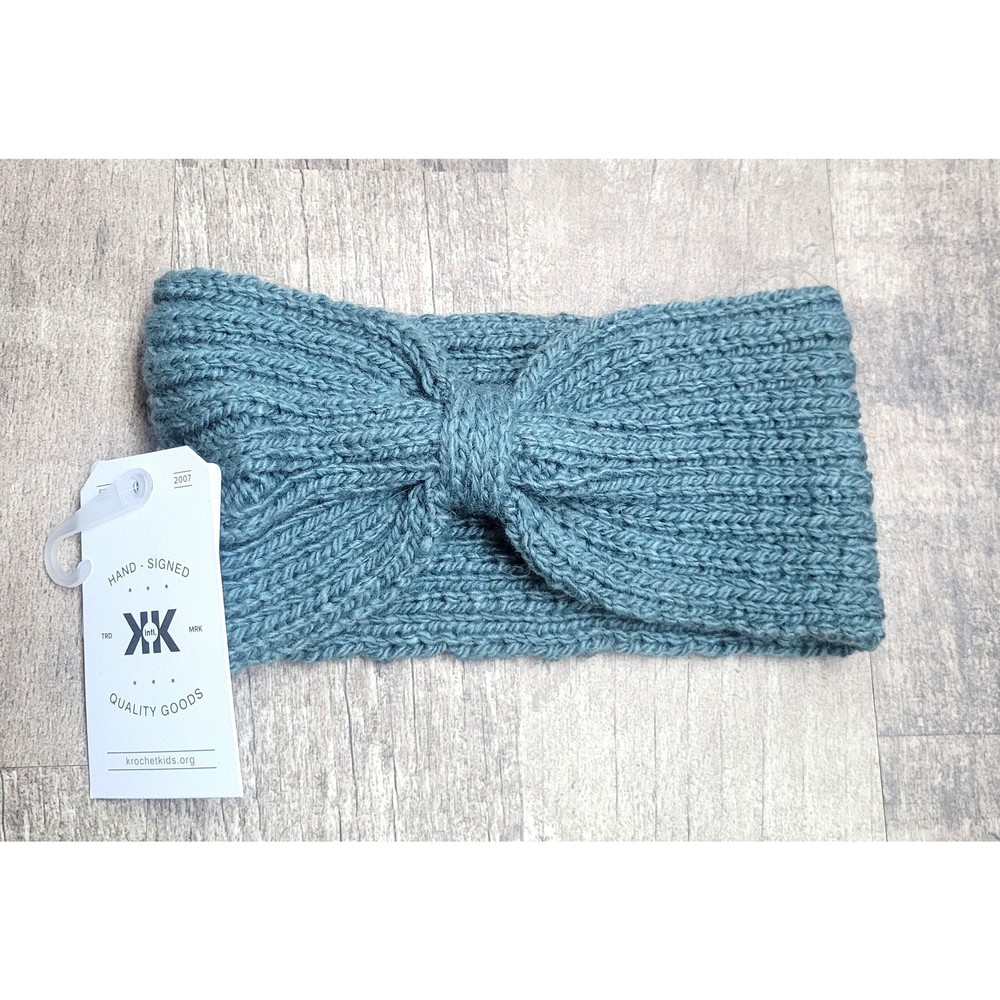 Crochet Bow Design Headband - Forest Green